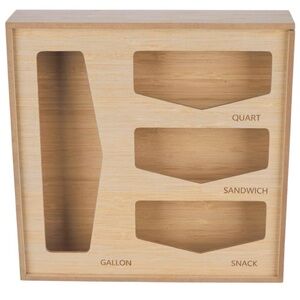 Bamboo Food Storage Bag Organizer